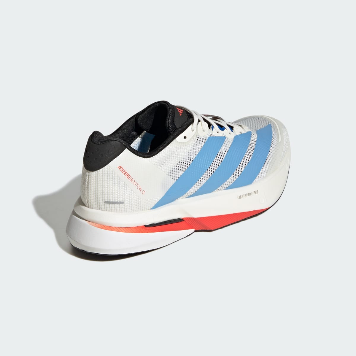 Adidas Women's Adizero Boston 13 Running Shoes - Off White / Light Blue / Gold Metallic - Image 5
