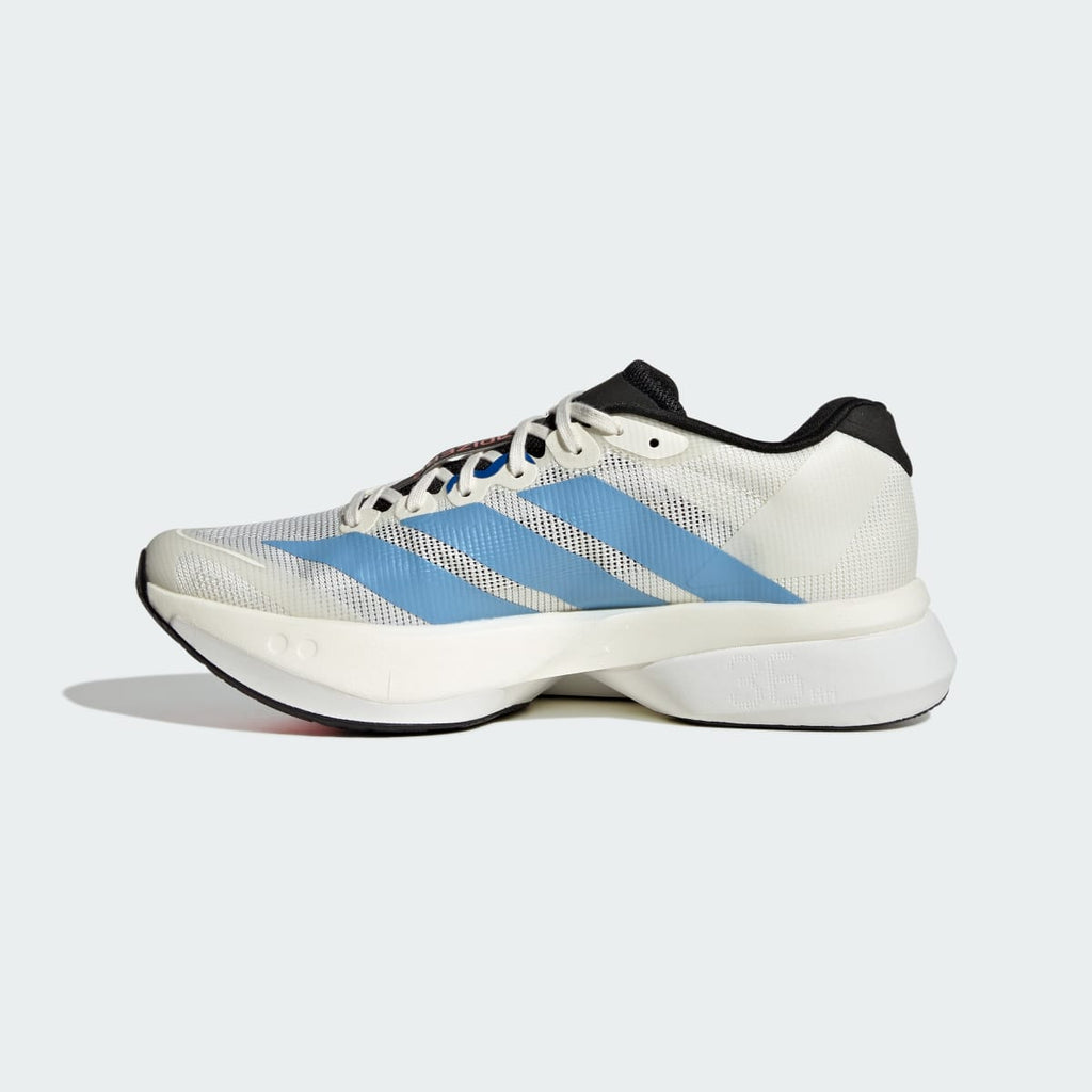Adidas Women's Adizero Boston 13 Running Shoes - Off White / Light Blue / Gold Metallic - Image 6