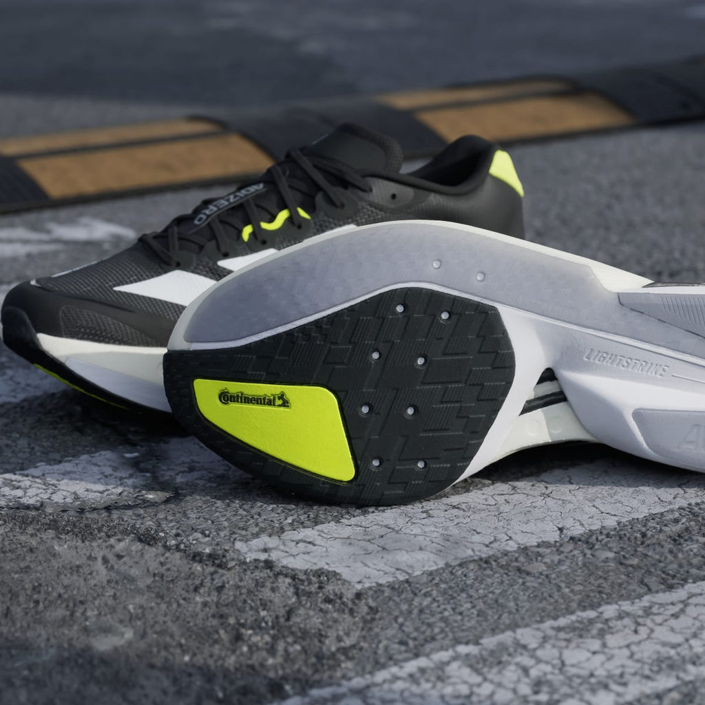 Adidas Men's Adizero Boston 13 Shoes - Black / Cloud White / Solar Yellow - Image 11