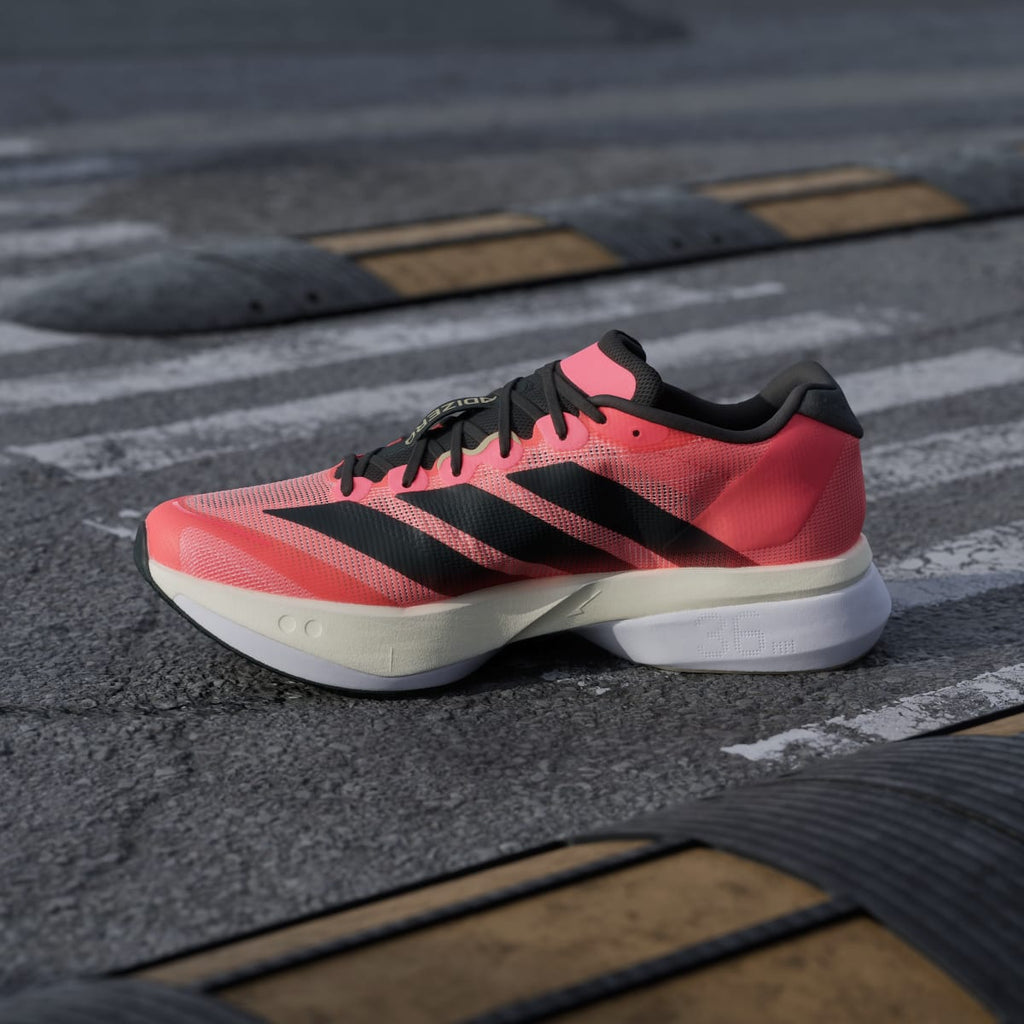 Adidas Men's Adizero Boston 13 Shoes - Solar Turbo / Carbon / Charcoal - Image 7