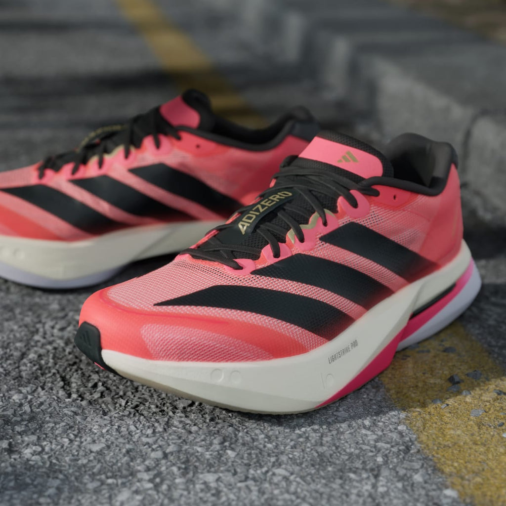 Adidas Men's Adizero Boston 13 Shoes - Solar Turbo / Carbon / Charcoal - Image 9
