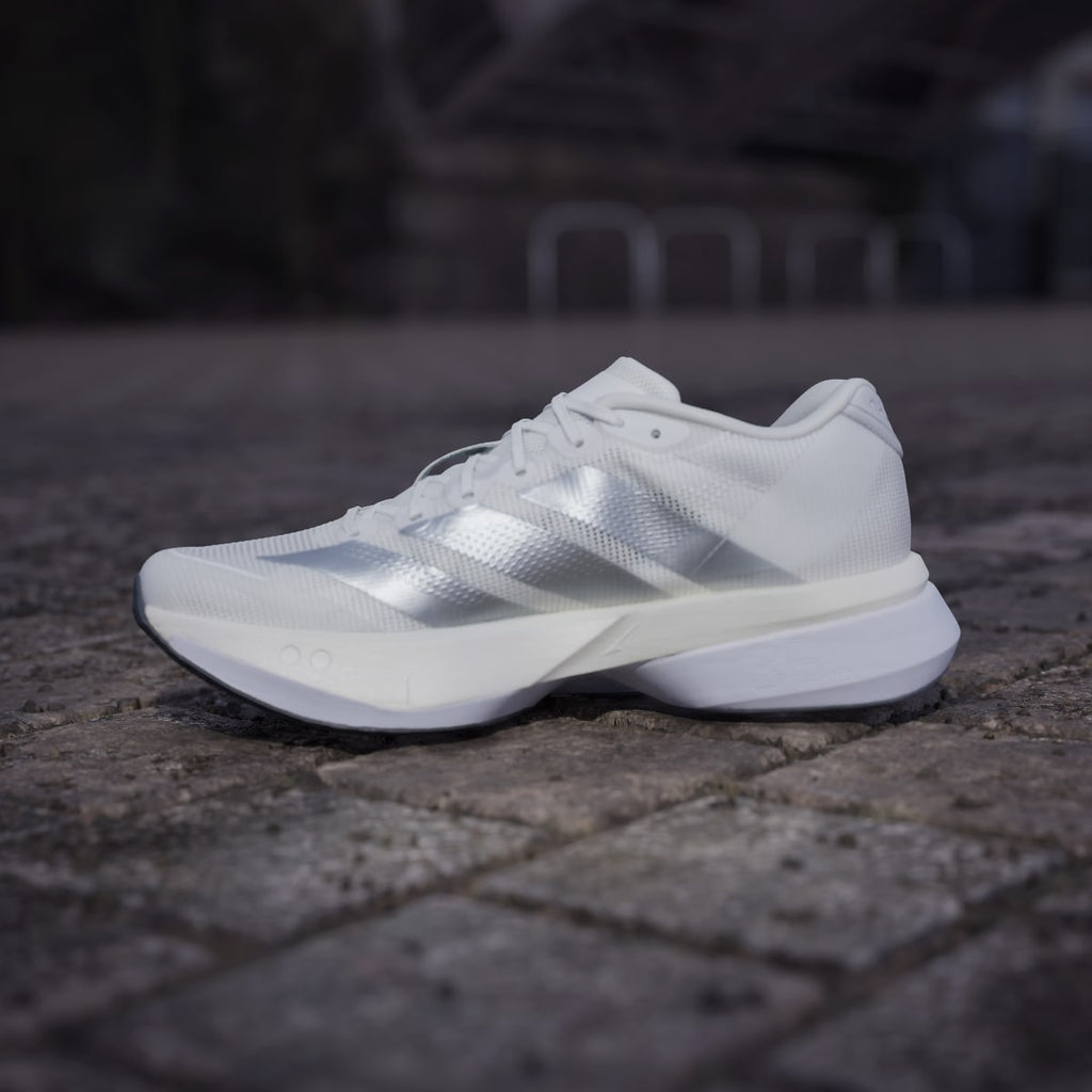 Adidas Women's Adizero Boston 13 Shoes - Cloud White / Matte Silver / Dash Grey - Image 7