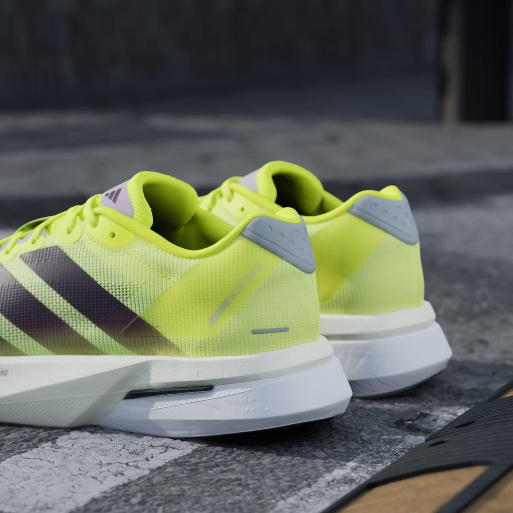 Adidas Men's Adizero Boston 13 Shoes - Solar Yellow / Aurora Plum / Powder Plum - Image 10