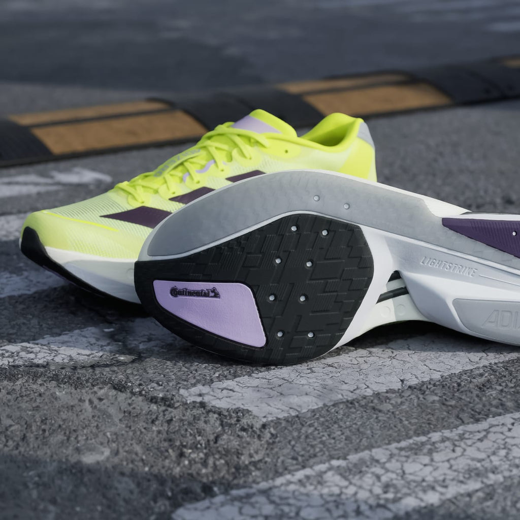 Adidas Men's Adizero Boston 13 Shoes - Solar Yellow / Aurora Plum / Powder Plum - Image 11