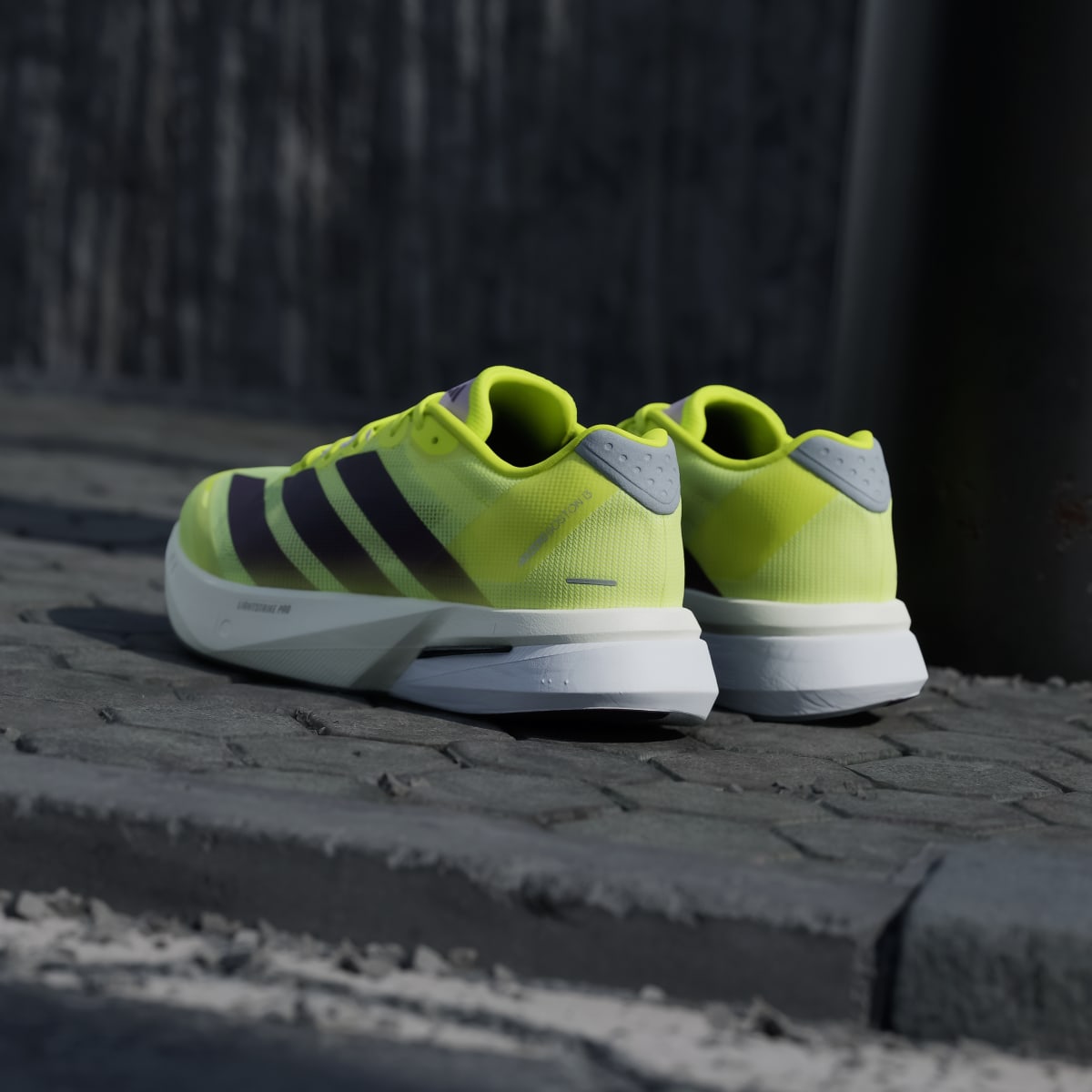 Adidas Men's Adizero Boston 13 Shoes - Solar Yellow / Aurora Plum / Powder Plum - Image 6