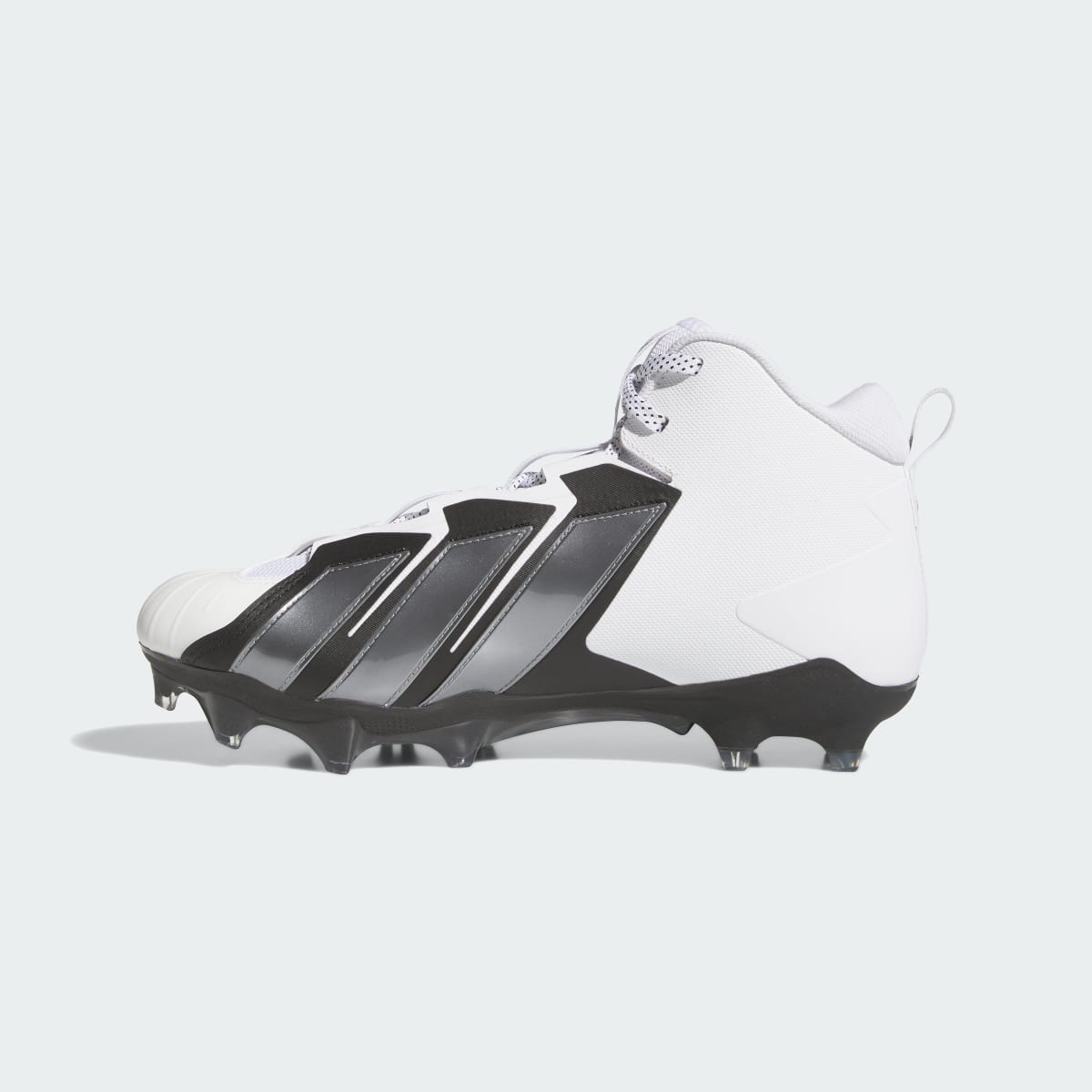 Adidas Men's Adizero Chaos II Football Lineman Cleats - Cloud White / Iron Metallic / Cloud White - Image 6
