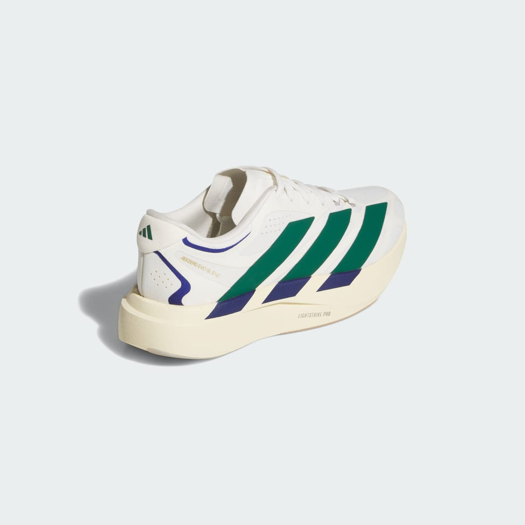 Adidas Men's Adizero EVO SL EXO SUEDE Shoes - Core White / Collegiate Green / Cream White - Image 5