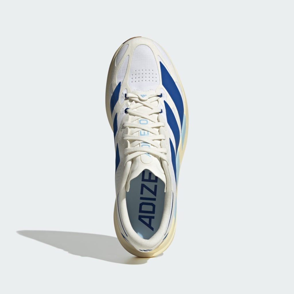 Adidas Men's Adizero EVO SL EXO SUEDE Shoes - Cloud White / Collegiate Royal / Clear Sky - Image 2