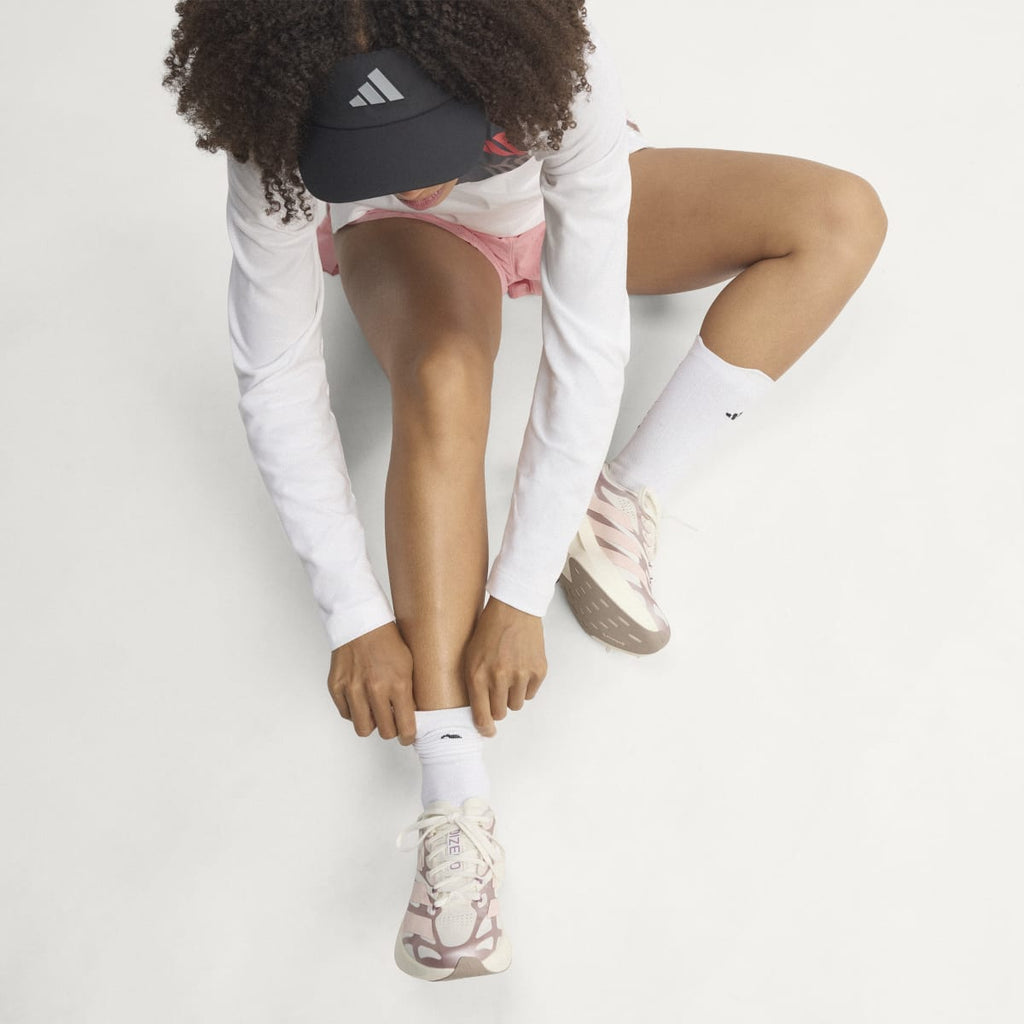 Adidas Women's Adizero EVO SL EXO Shoes - Cloud White / Blush Pink / Grey - Image 9