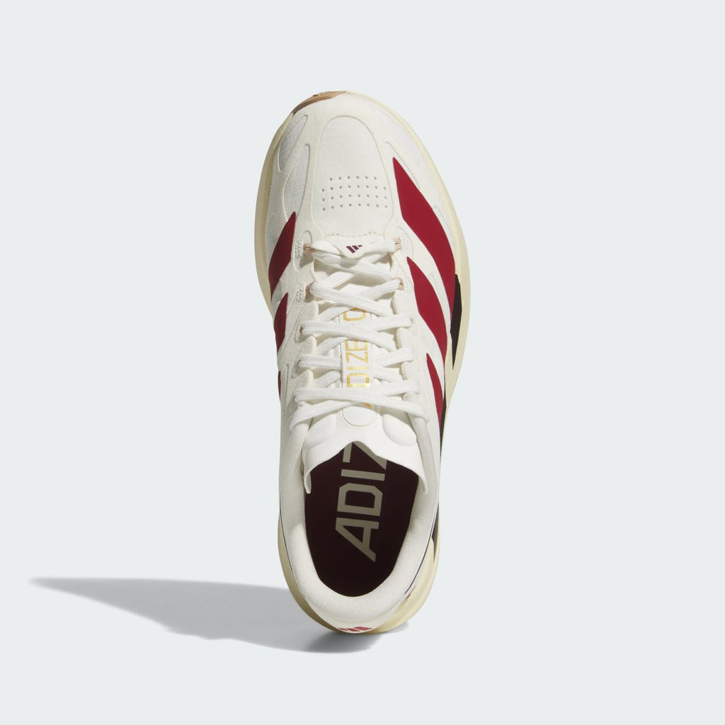 Adidas Women's Adizero EVO SL Exo Suede LIGHTSTRIKEPRO Running Shoes - Core White / Team Victory Red / Cream White - Image 2