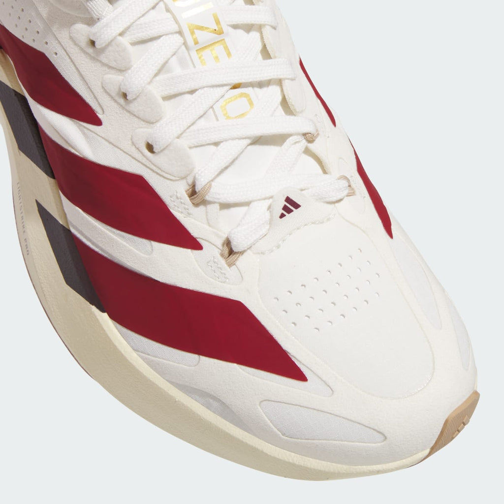 Adidas Women's Adizero EVO SL Exo Suede LIGHTSTRIKEPRO Running Shoes - Core White / Team Victory Red / Cream White - Image 7