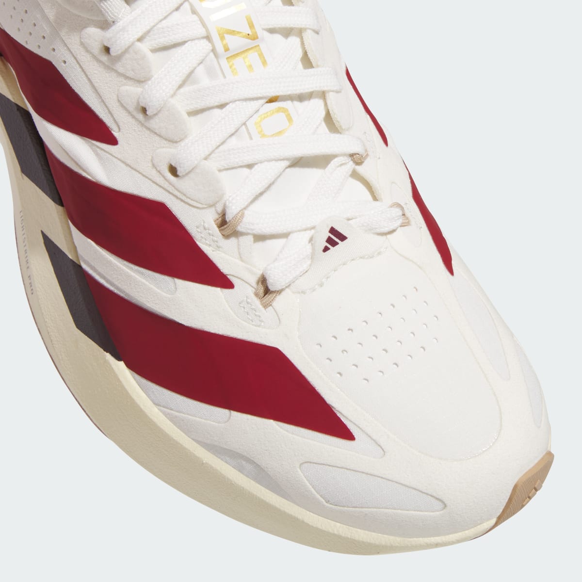 Adidas Women's Adizero EVO SL Exo Suede LIGHTSTRIKEPRO Running Shoes - Core White / Team Victory Red / Cream White - Image 7