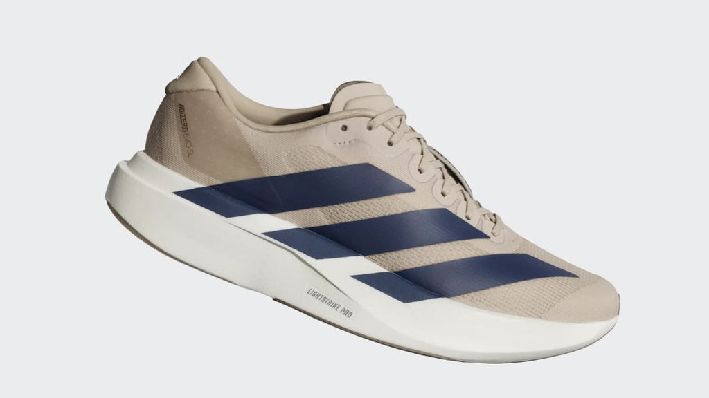 Adidas Men's Adizero EVO SL Shoes - Khaki Three / Night Indigo / Khaki Six - Image 2