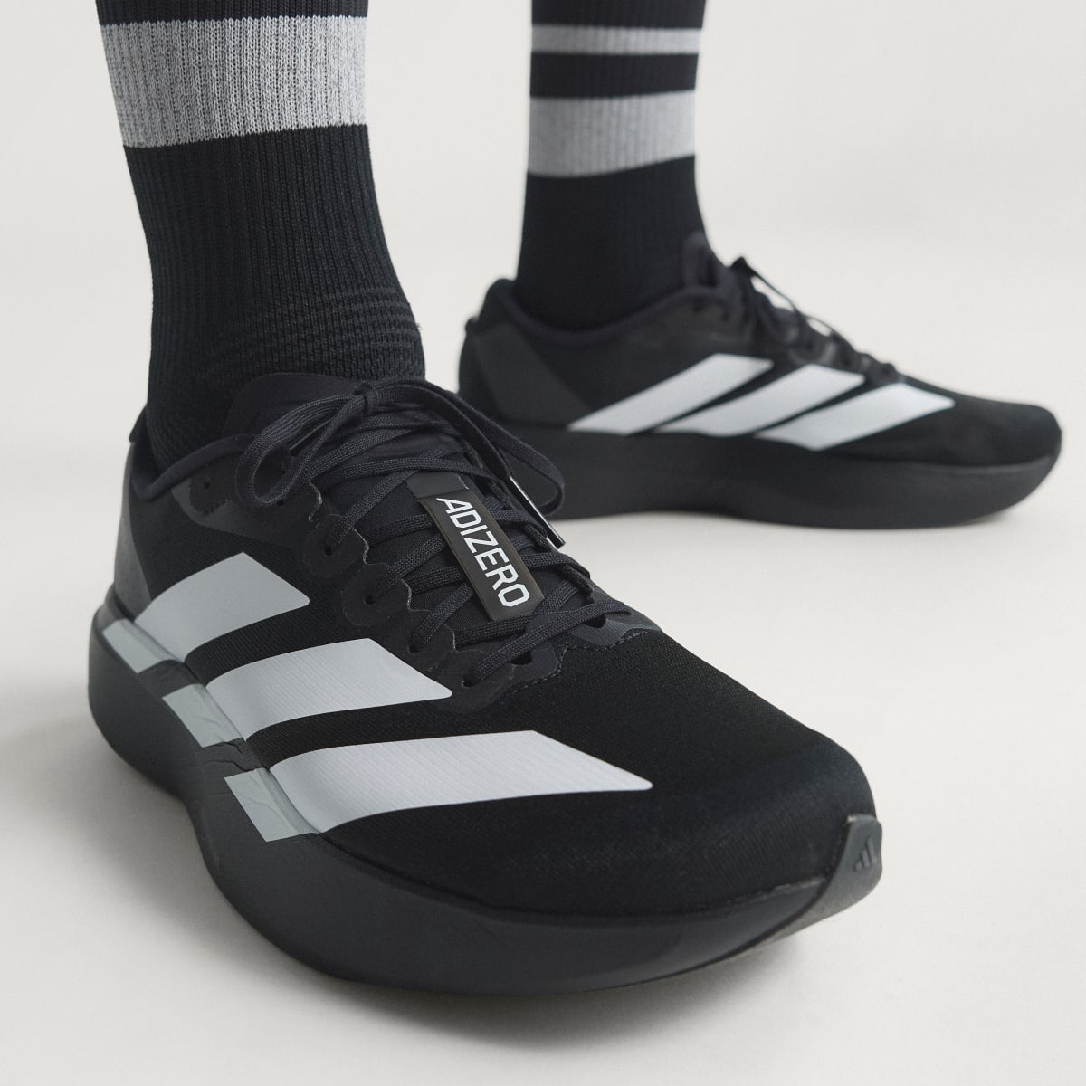 Adidas Men's Adizero EVO SL Shoes - Core Black / Cloud White / Core Black - Image 6