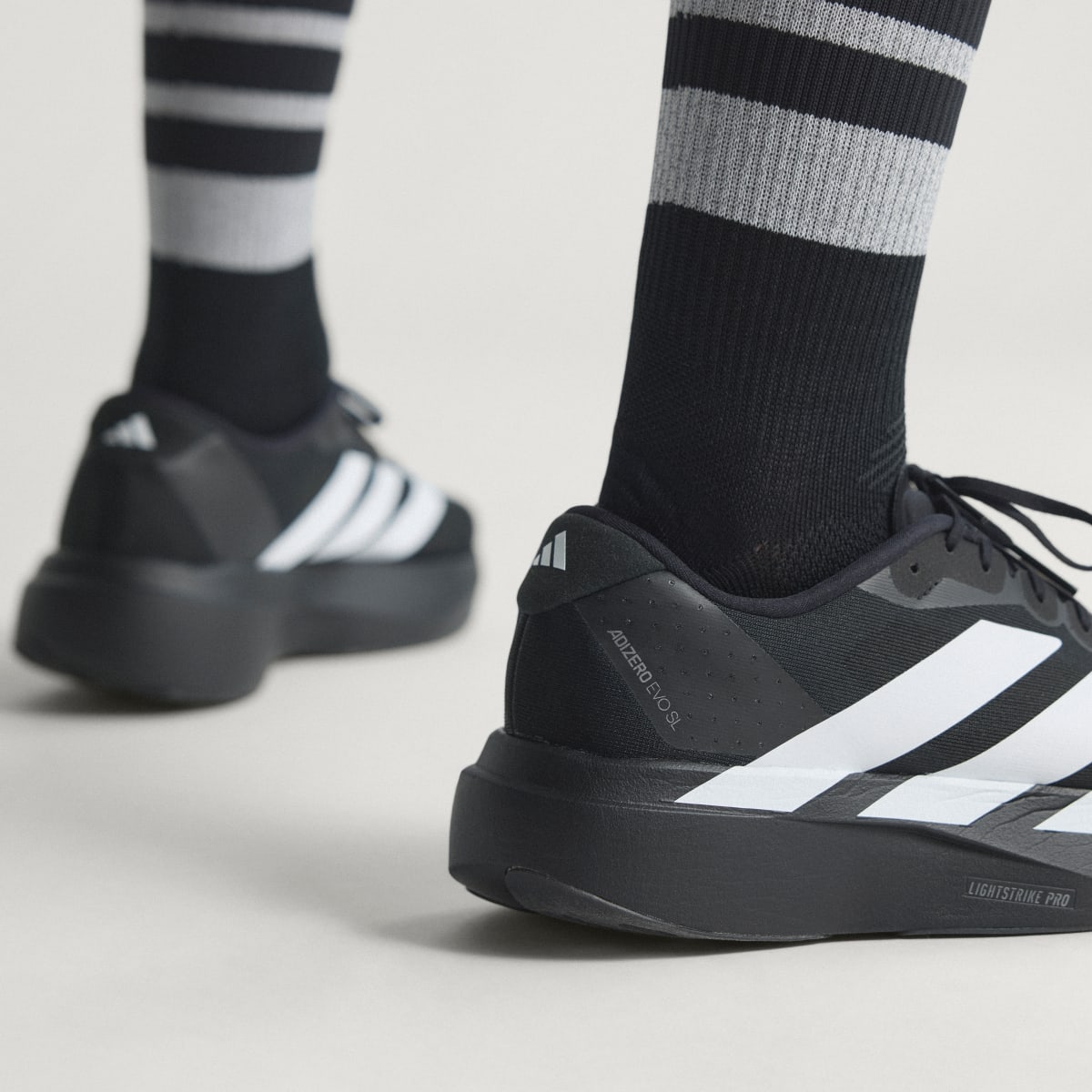 Adidas Men's Adizero EVO SL Shoes - Core Black / Cloud White / Core Black - Image 9