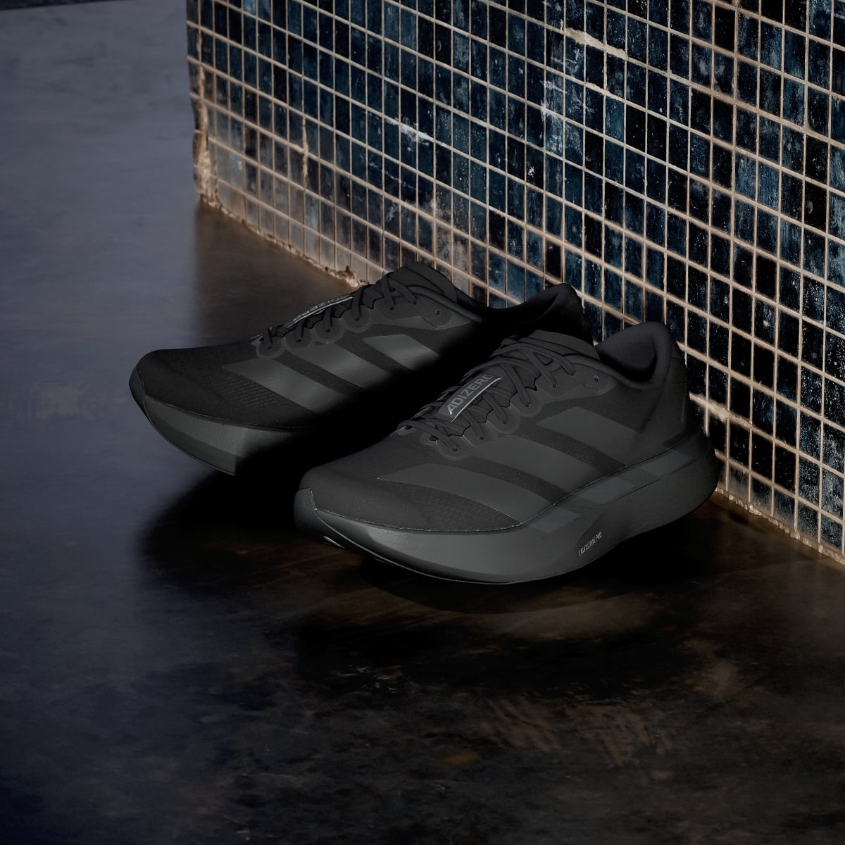 Adidas Men's Adizero EVO SL Shoes - Core Black / Core Black / Iron Metallic - Image 5