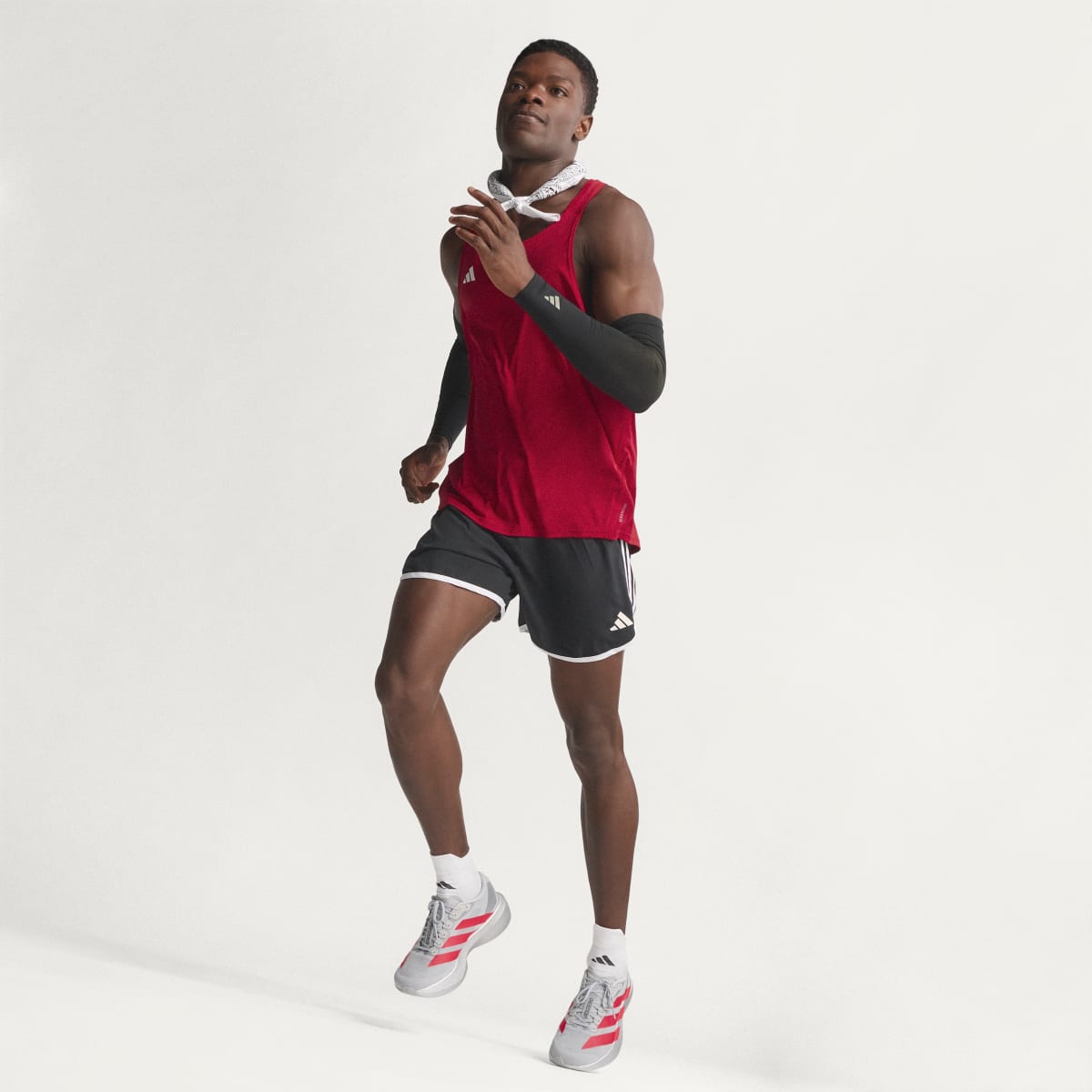 Adidas Men's Adizero EVO SL Shoes - Silver Metallic / Lucid Red / Iron Metallic - Image 6