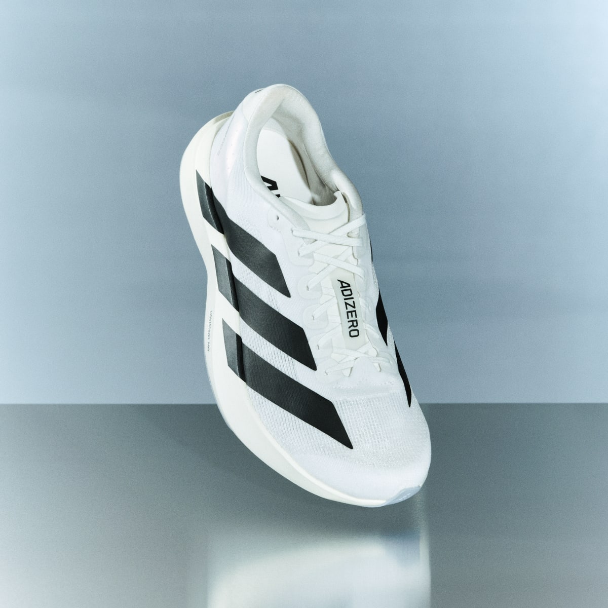 Adidas Women's Adizero EVO SL Shoes - Cloud White / Core Black / Cloud White - Image 11