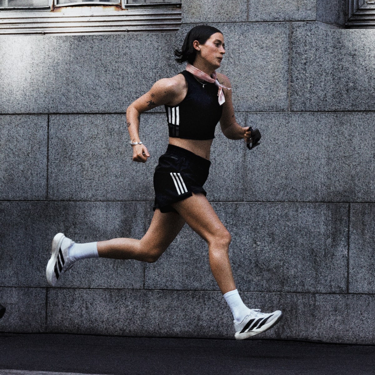 Adidas Women's Adizero EVO SL Shoes - Cloud White / Core Black / Cloud White - Image 12