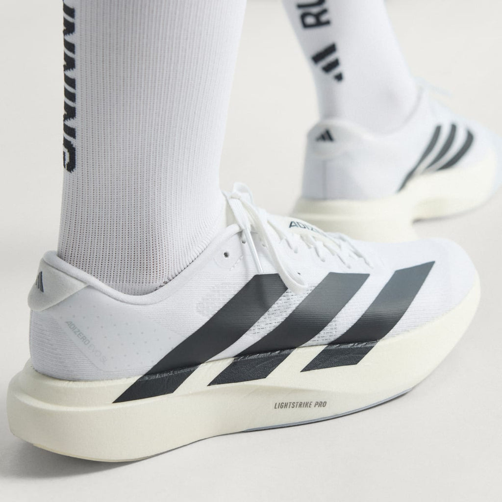 Adidas Women's Adizero EVO SL Shoes - Cloud White / Core Black / Cloud White - Image 9