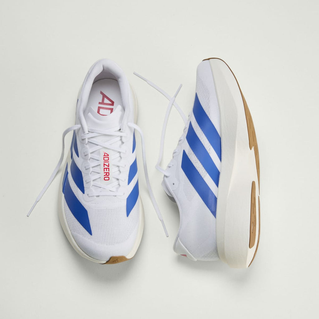 Adidas Men's Adizero EVO SL Shoes - Cloud White / Royal Blue / Pure Ruby - Image 4