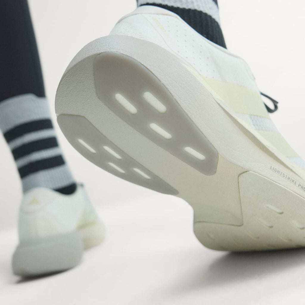 Adidas Women's Adizero EVO SL Shoes - Off White / Ice Gold Met. / Granite - Image 10