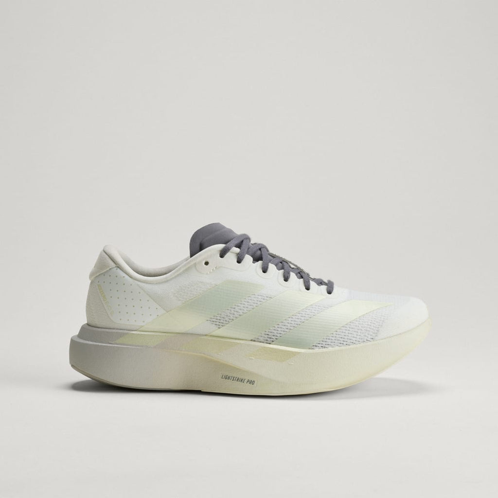 Adidas Women's Adizero EVO SL Shoes - Off White / Ice Gold Met. / Granite - Image 3