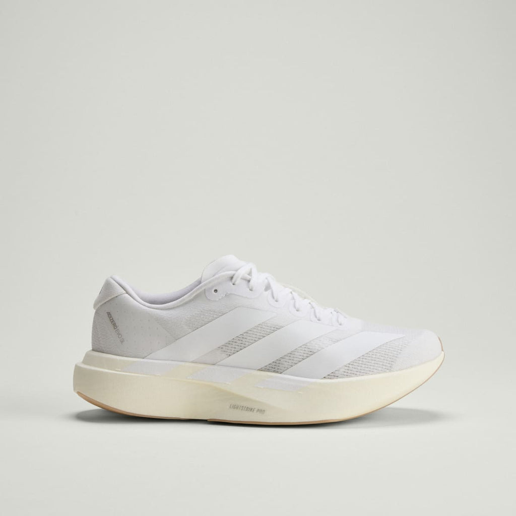Adidas Women's Adizero EVO SL Shoes - Cloud White / Cloud White / Warm Sandstone - Image 3