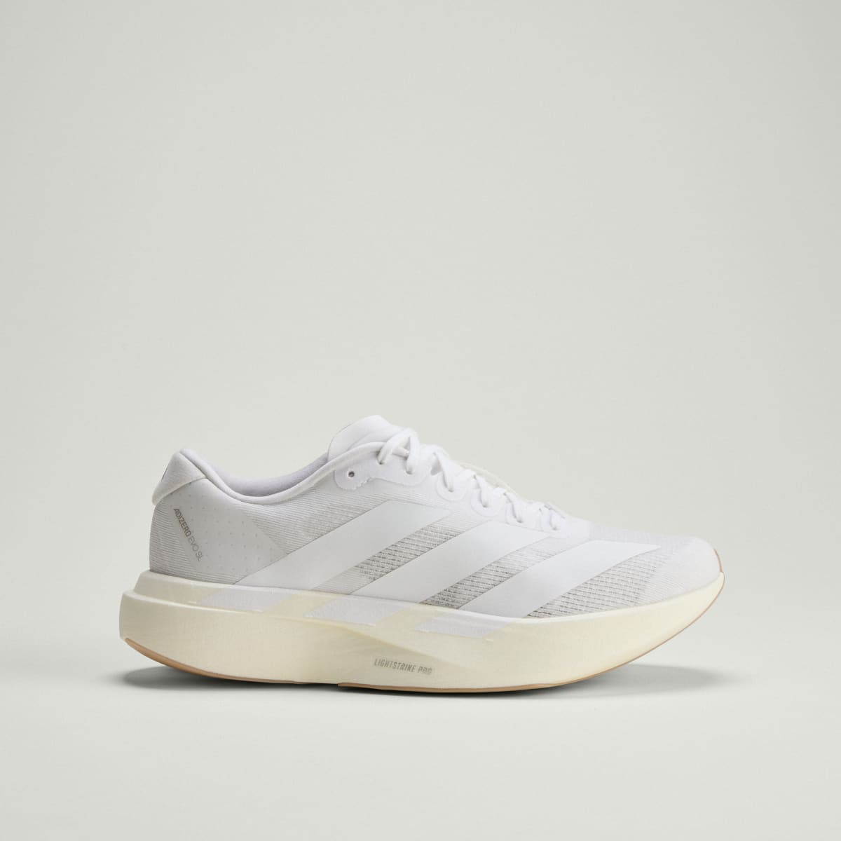 Adidas Women's Adizero EVO SL Shoes - Cloud White / Cloud White / Warm Sandstone - Image 3