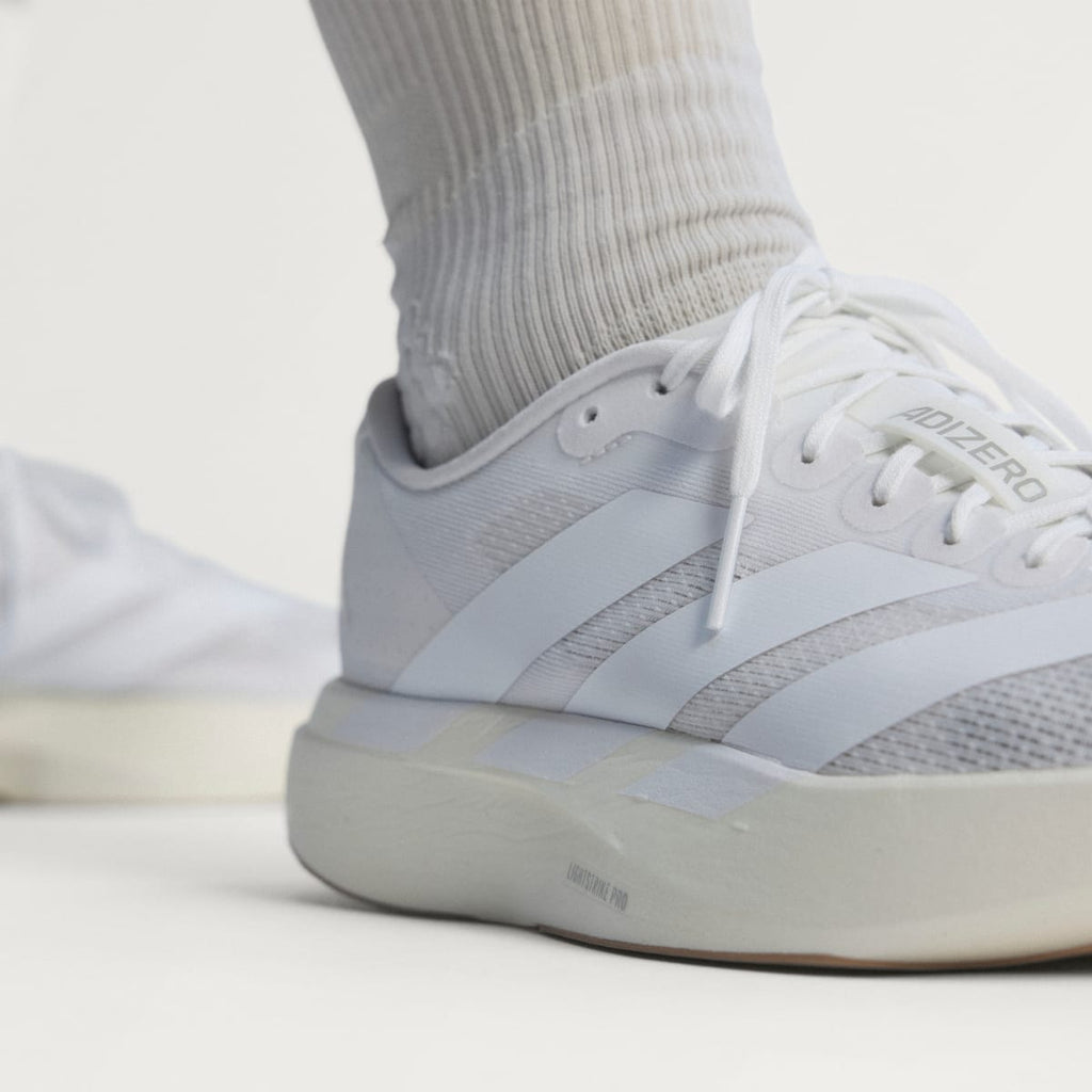 Adidas Women's Adizero EVO SL Shoes - Cloud White / Cloud White / Warm Sandstone - Image 5