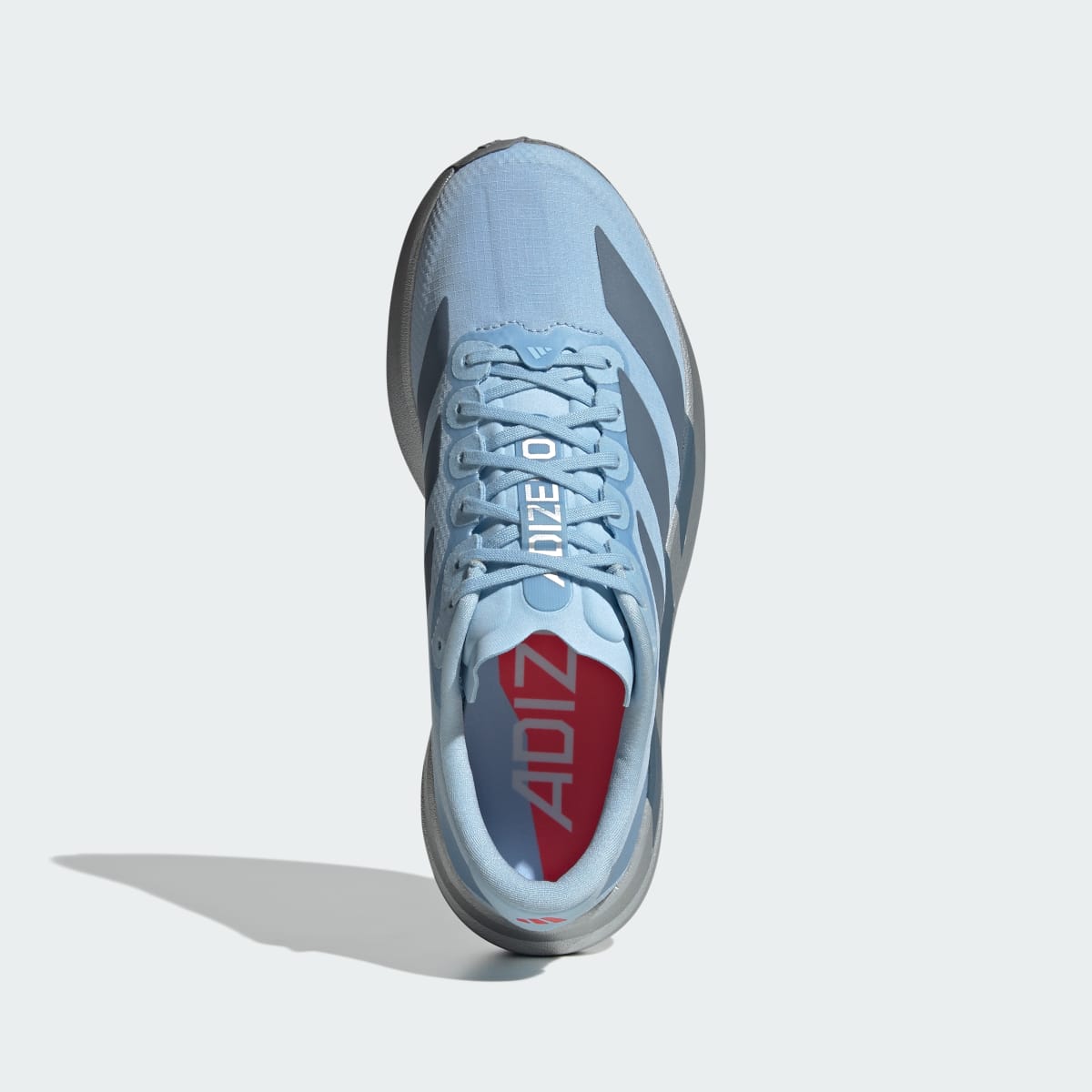 Adidas Women's Adizero EVO SL Woven Running Shoes - Clear Sky / Grey Two / Silver Metallic - Image 2