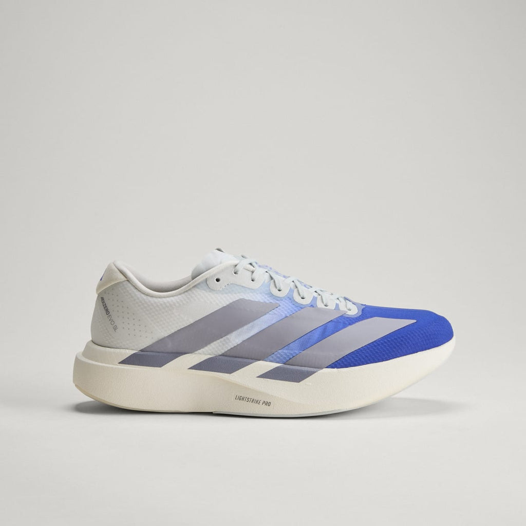 Adidas Men's Adizero EVO SL Woven Running Shoes - Lucid Blue / Slate / Crystal White - Image 3