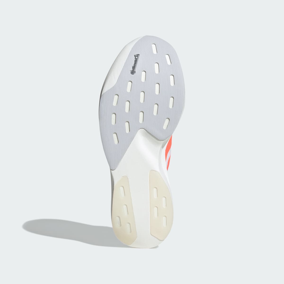 Adidas Men's Adizero EVO SL Woven Running Shoes - Cloud White / Lucid Orange / Lucid Red - Image 3