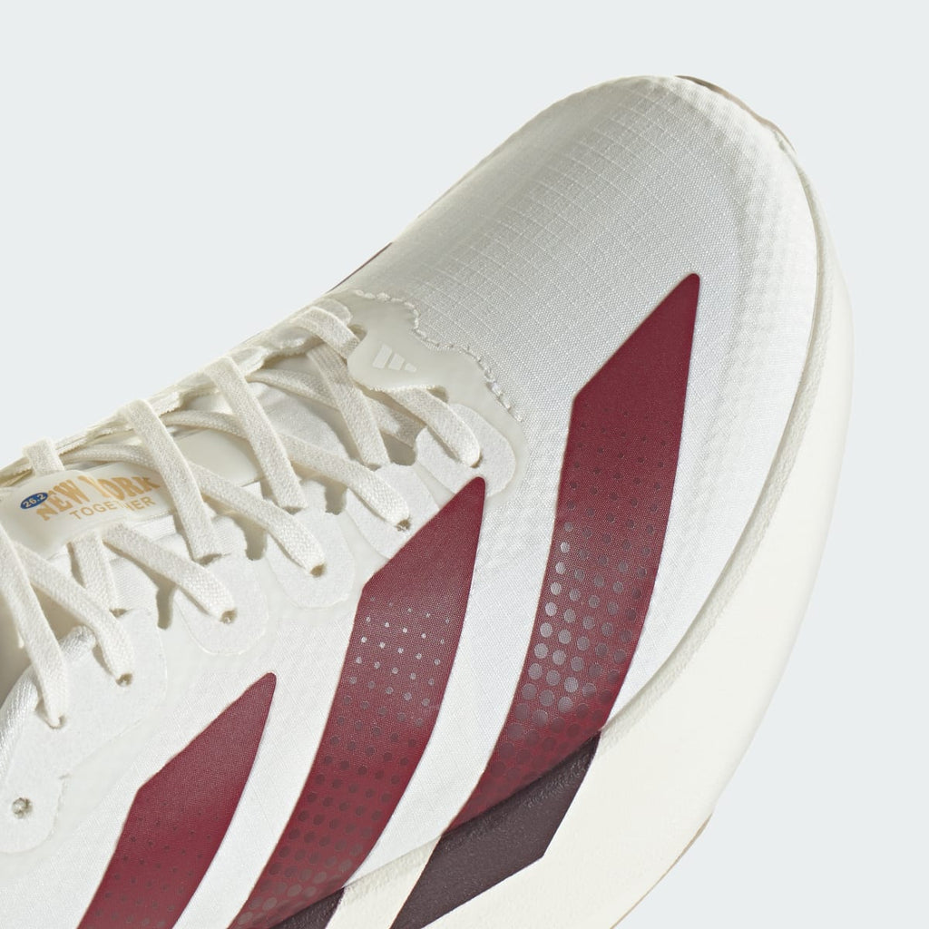 Adidas Women's Adizero EVO SL Woven Running Shoes - Off White / Shadow Red / Collegiate Green - Image 9