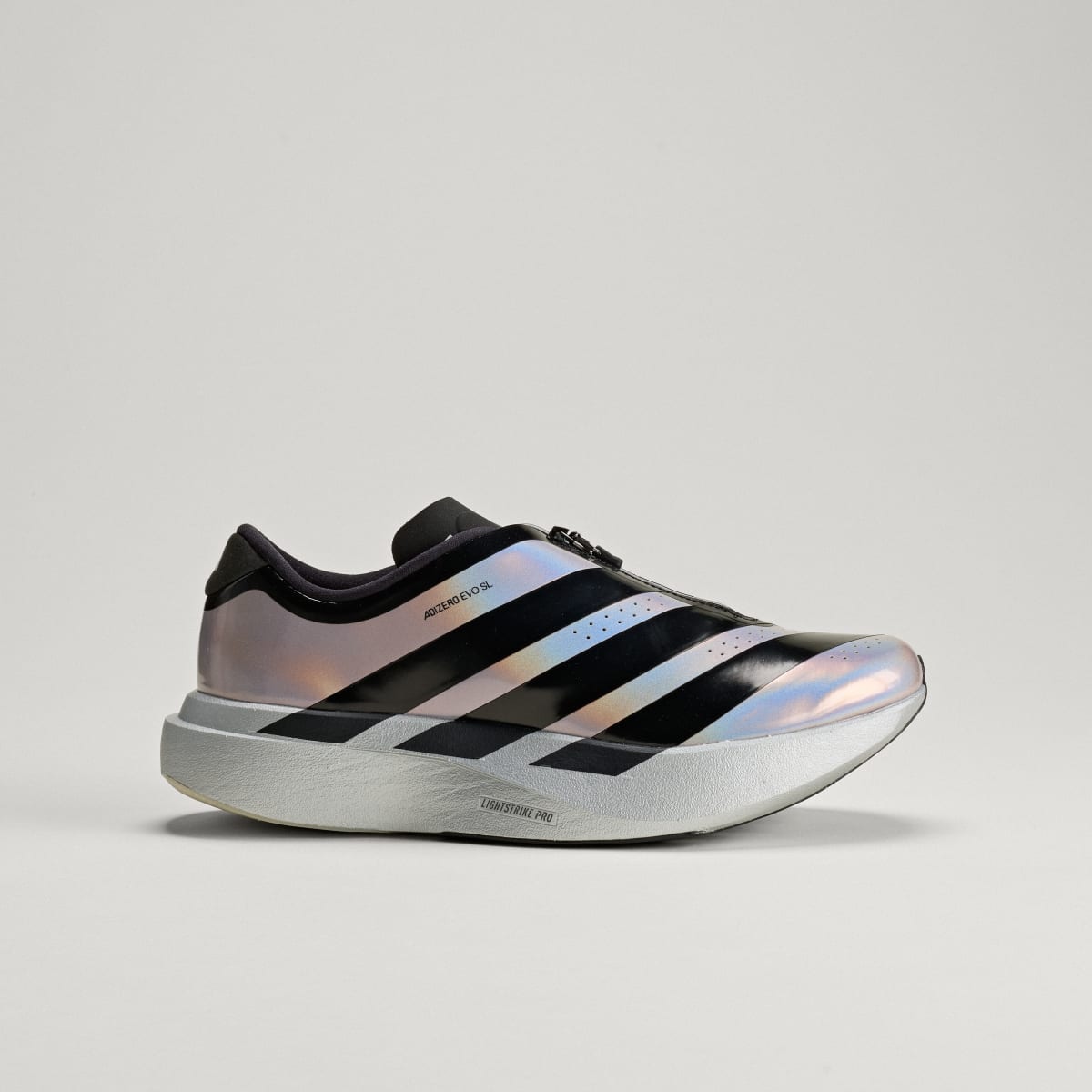 Adidas Women's Adizero EVO SL ZIP Shoes - Silver Metallic / Core Black / Halo Silver - Image 3