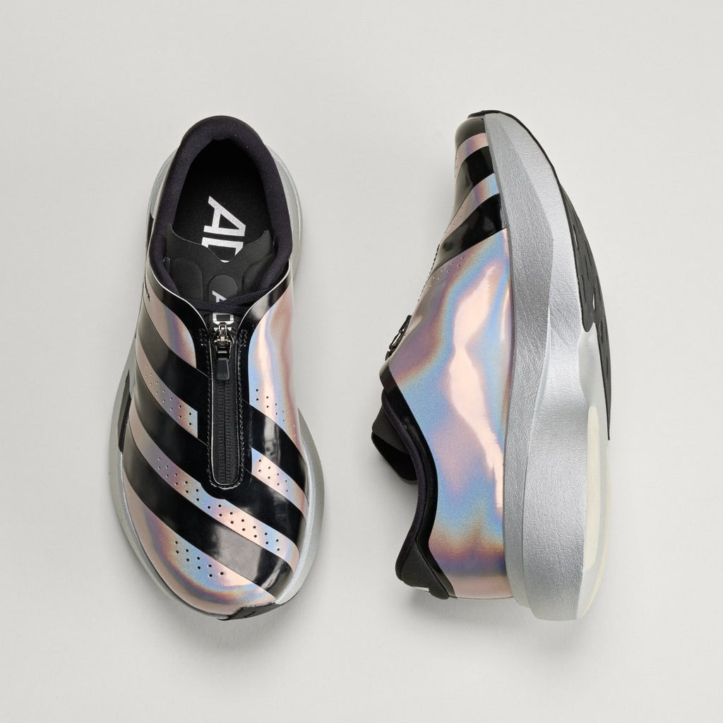 Adidas Women's Adizero EVO SL ZIP Shoes - Silver Metallic / Core Black / Halo Silver - Image 4