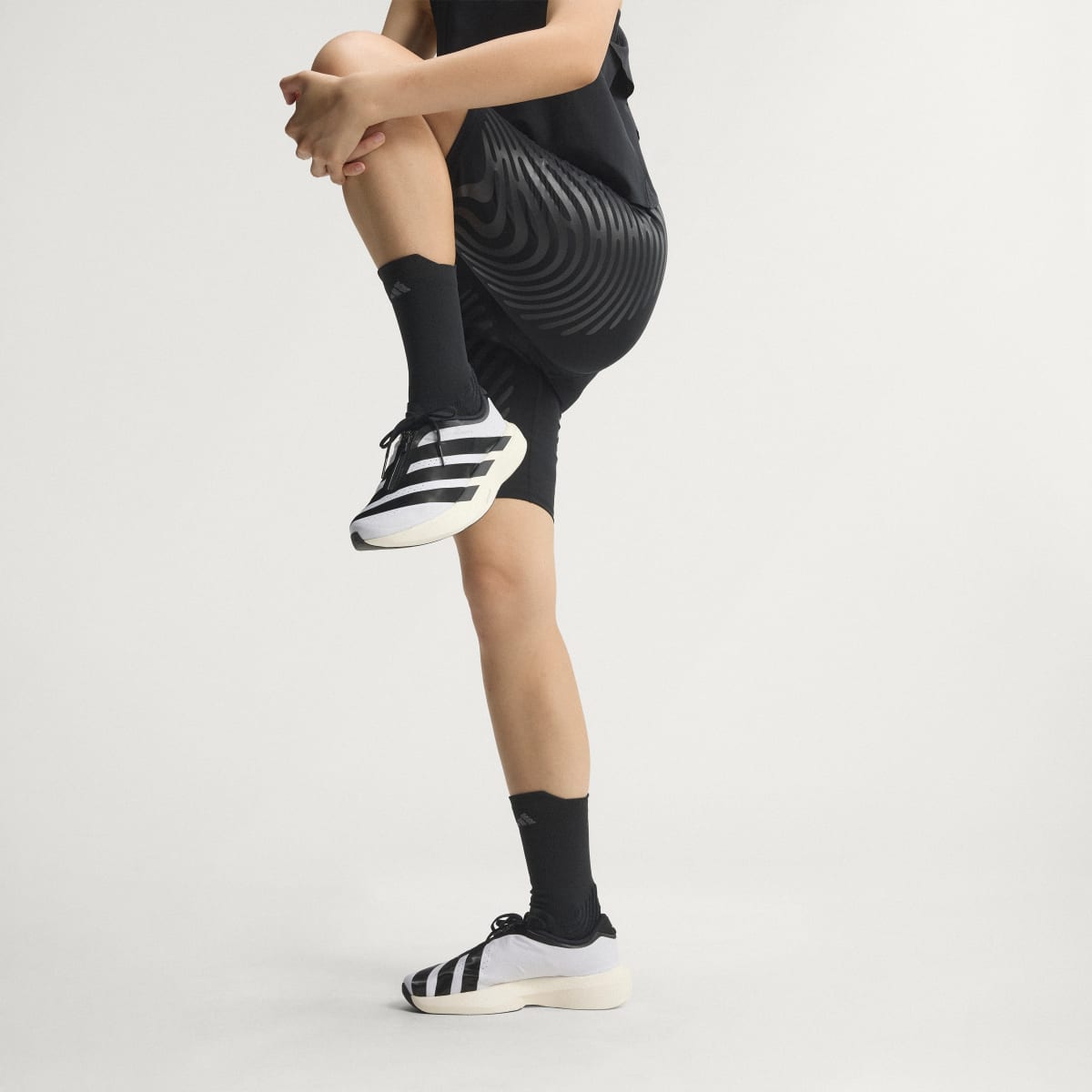 Adidas Women's Adizero EVO SL Zip Running Shoes - Cloud White / Core Black / Silver Metallic - Image 9