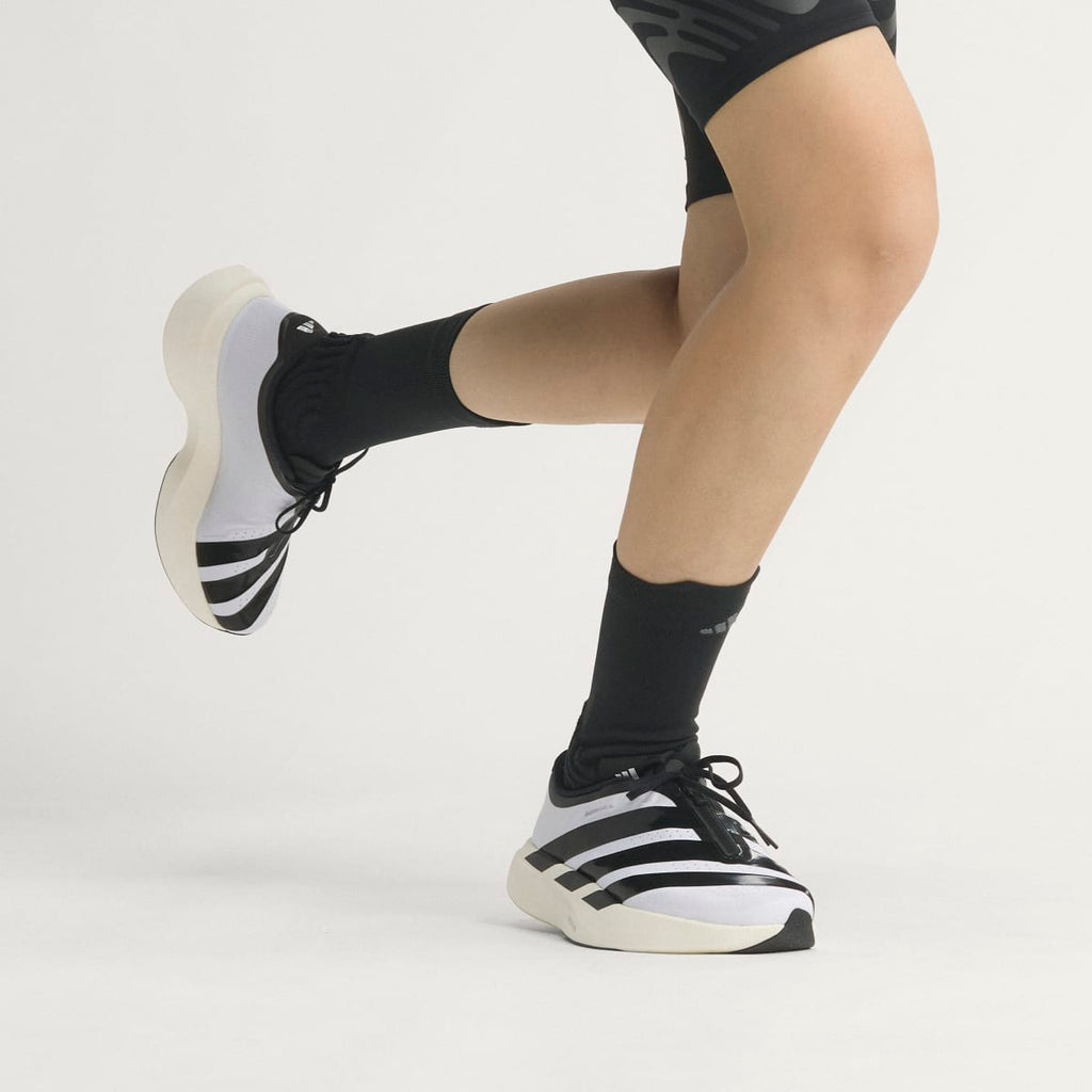 Adidas Women's Adizero EVO SL Zip Running Shoes - Cloud White / Core Black / Silver Metallic - Image 2