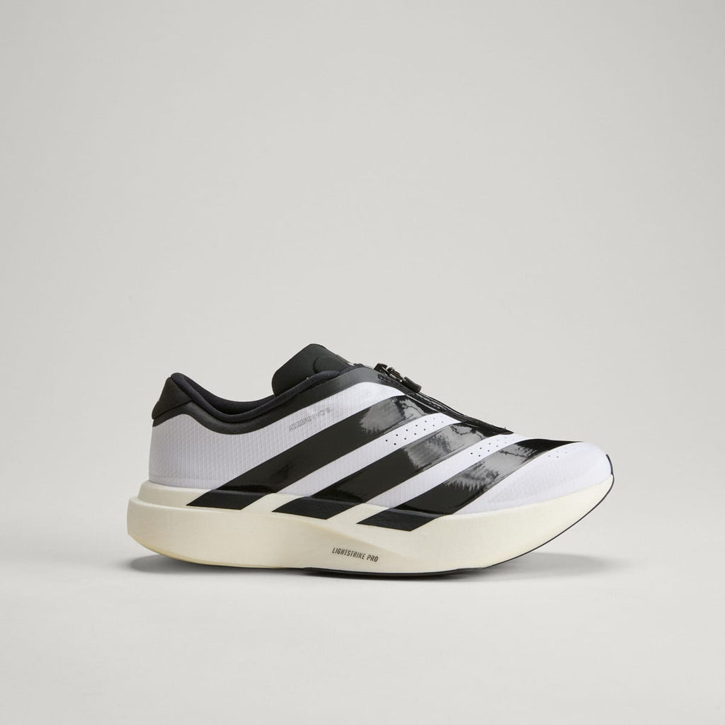 Adidas Women's Adizero EVO SL Zip Running Shoes - Cloud White / Core Black / Silver Metallic - Image 3