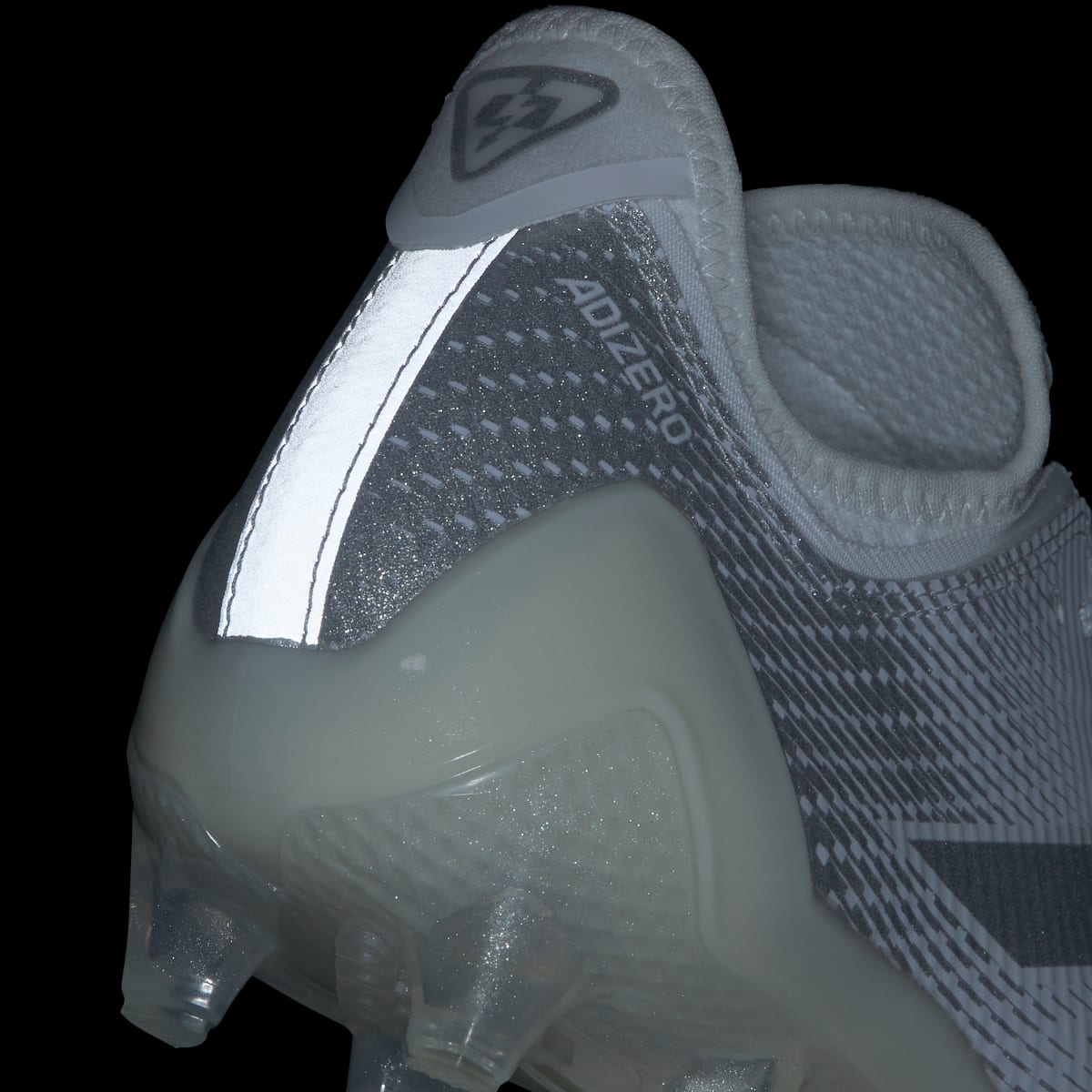 Adidas Men's Adizero Electric.1 II Football Cleats - Cloud White / Silver Metallic / Cloud White - Image 7
