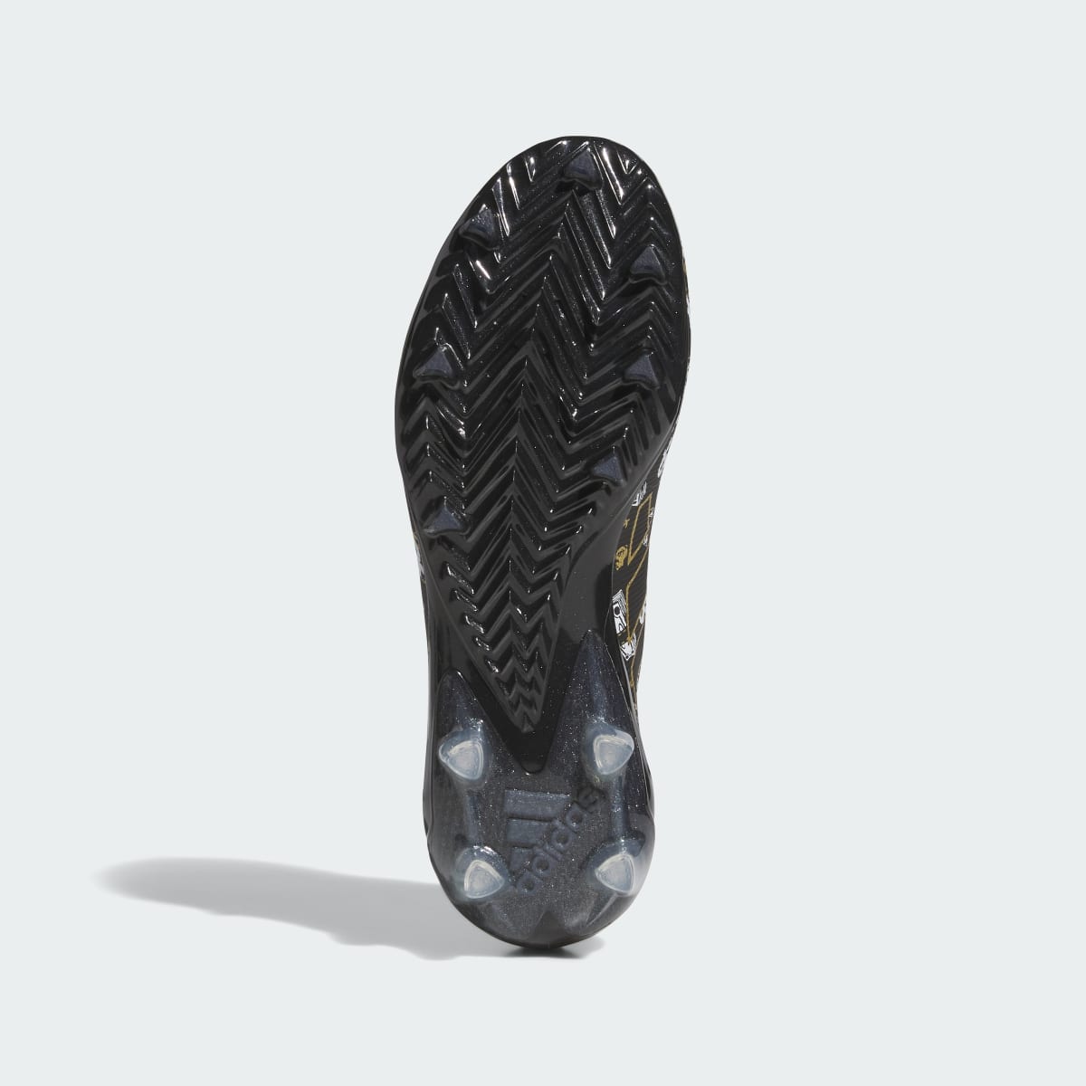 Adidas Women's Adizero Electric.1 II Play Money Football Cleats - Core Black / Gold Metallic / Cloud White - Image 3