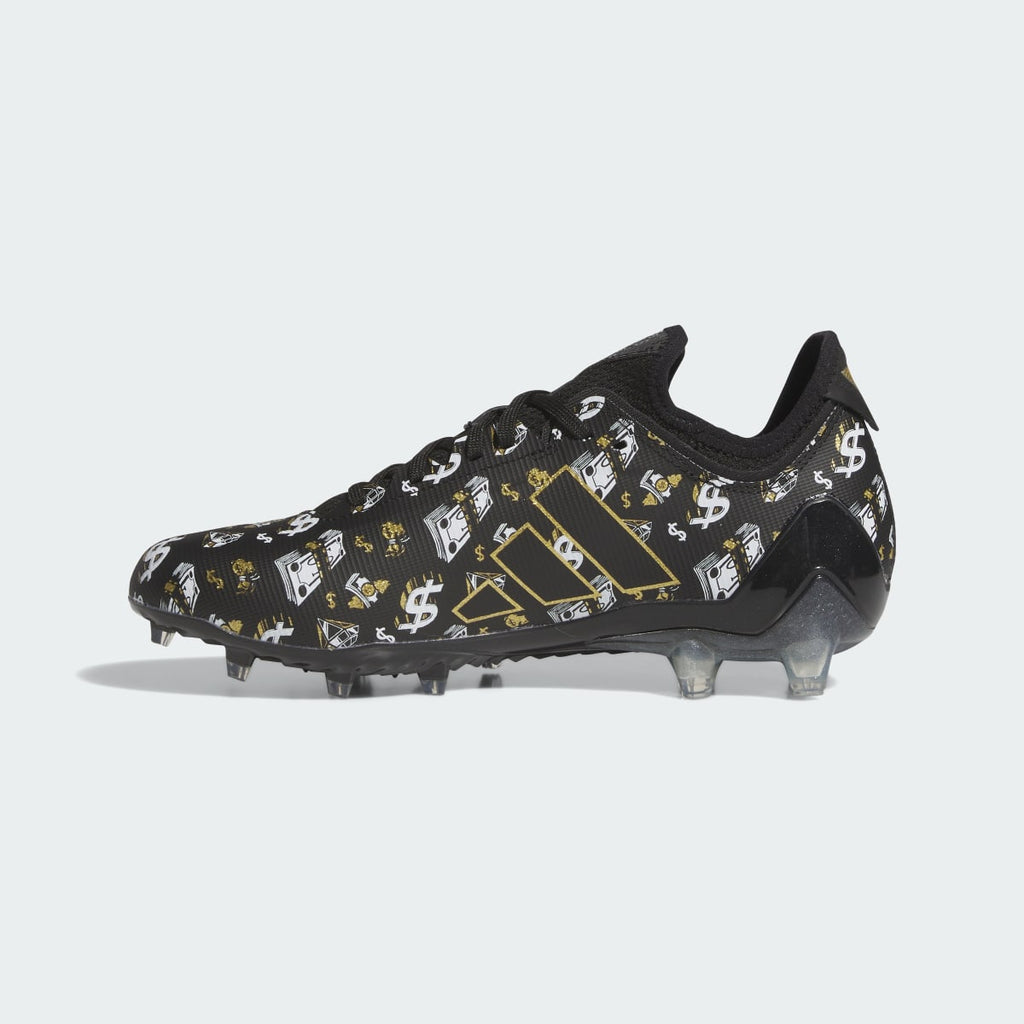 Adidas Women's Adizero Electric.1 II Play Money Football Cleats - Core Black / Gold Metallic / Cloud White - Image 6