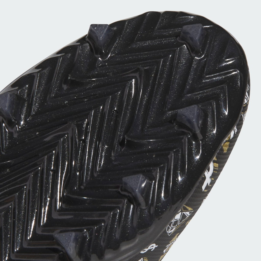 Adidas Women's Adizero Electric.1 II Play Money Football Cleats - Core Black / Gold Metallic / Cloud White - Image 8