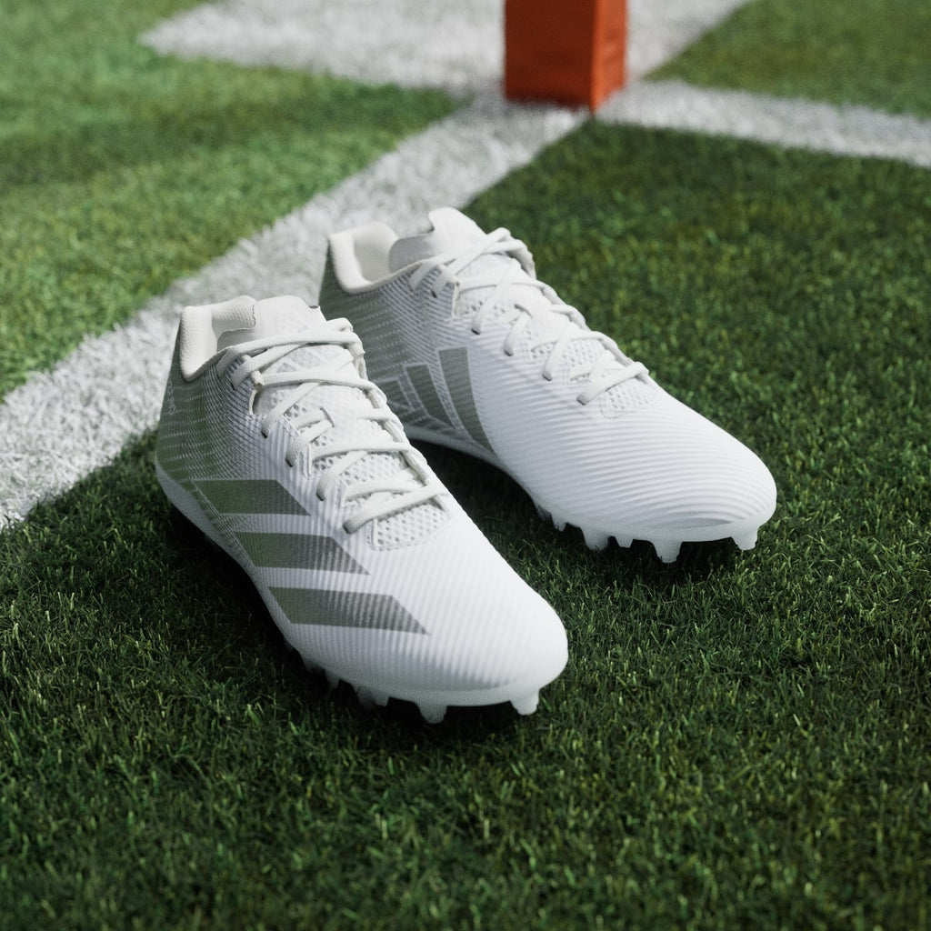 Adidas Women's Adizero Electric.2 II Football Cleats - Cloud White / Silver Metallic / Cloud White - Image 8
