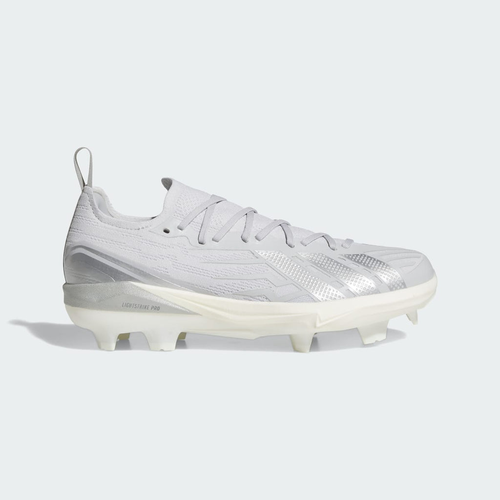 Adidas Men's Adizero Electric+ 3.0 TPU Cleats - Team Light Grey / Silver Metallic / Team Mid Grey - Image 1