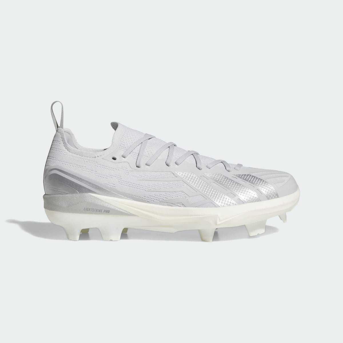 Adidas Men's Adizero Electric+ 3.0 TPU Cleats - Team Light Grey / Silver Metallic / Team Mid Grey - Image 1