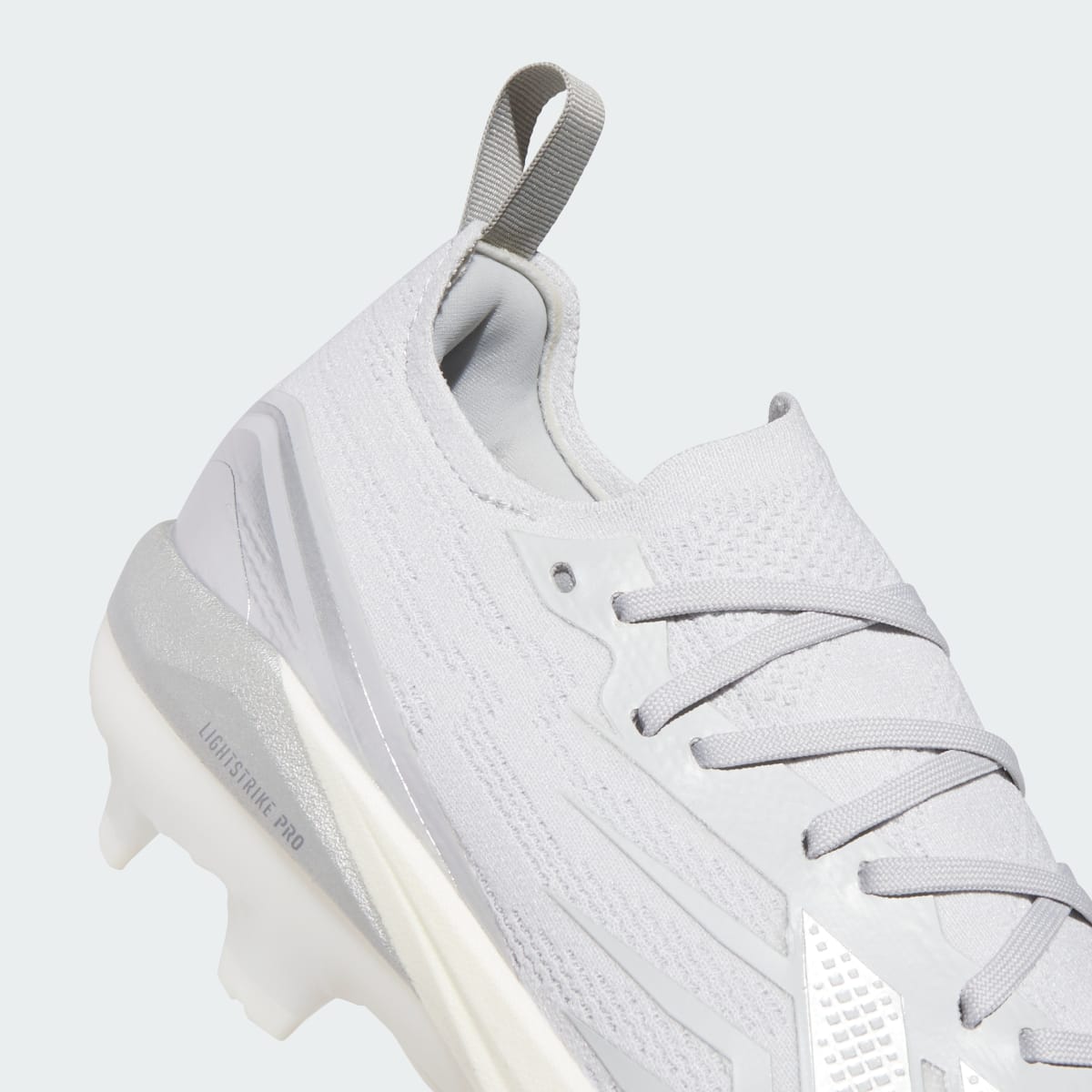 Adidas Men's Adizero Electric+ 3.0 TPU Cleats - Team Light Grey / Silver Metallic / Team Mid Grey - Image 7