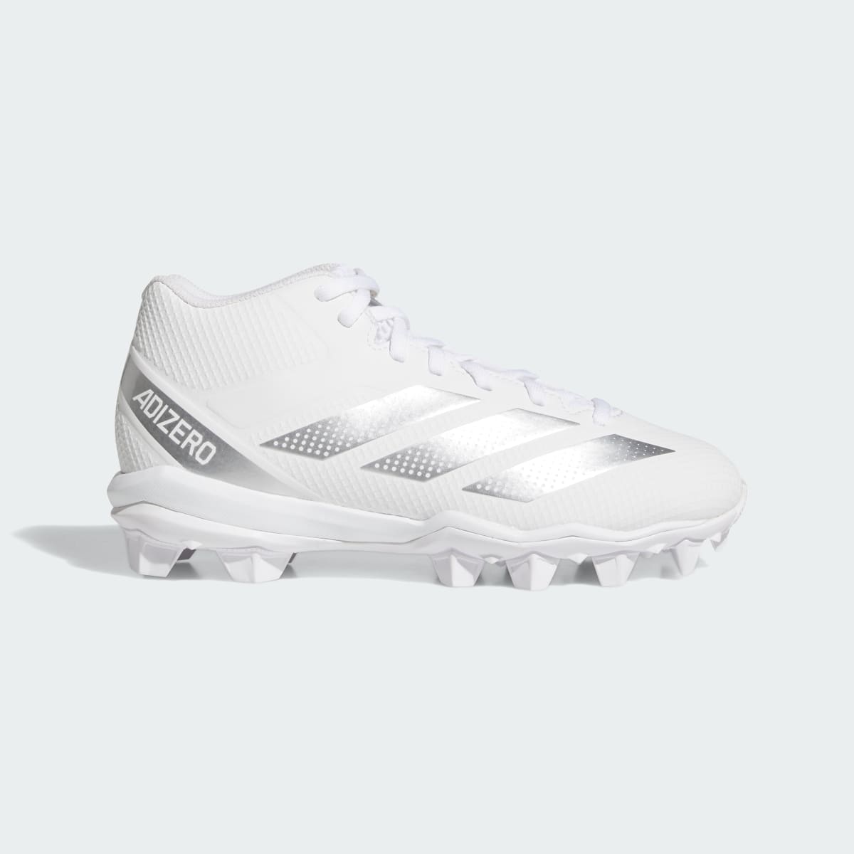 Adidas Kids' Adizero Impact.2 Molded Rubber Football Cleats Kids - Cloud White / Silver Metallic / Cloud White - Image 1