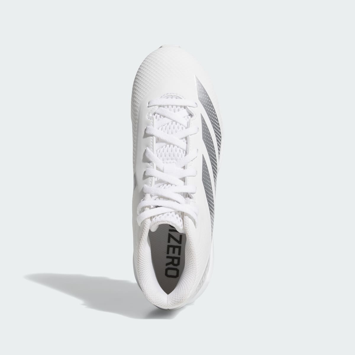 Adidas Kids' Adizero Impact.2 Molded Rubber Football Cleats Kids - Cloud White / Silver Metallic / Cloud White - Image 2