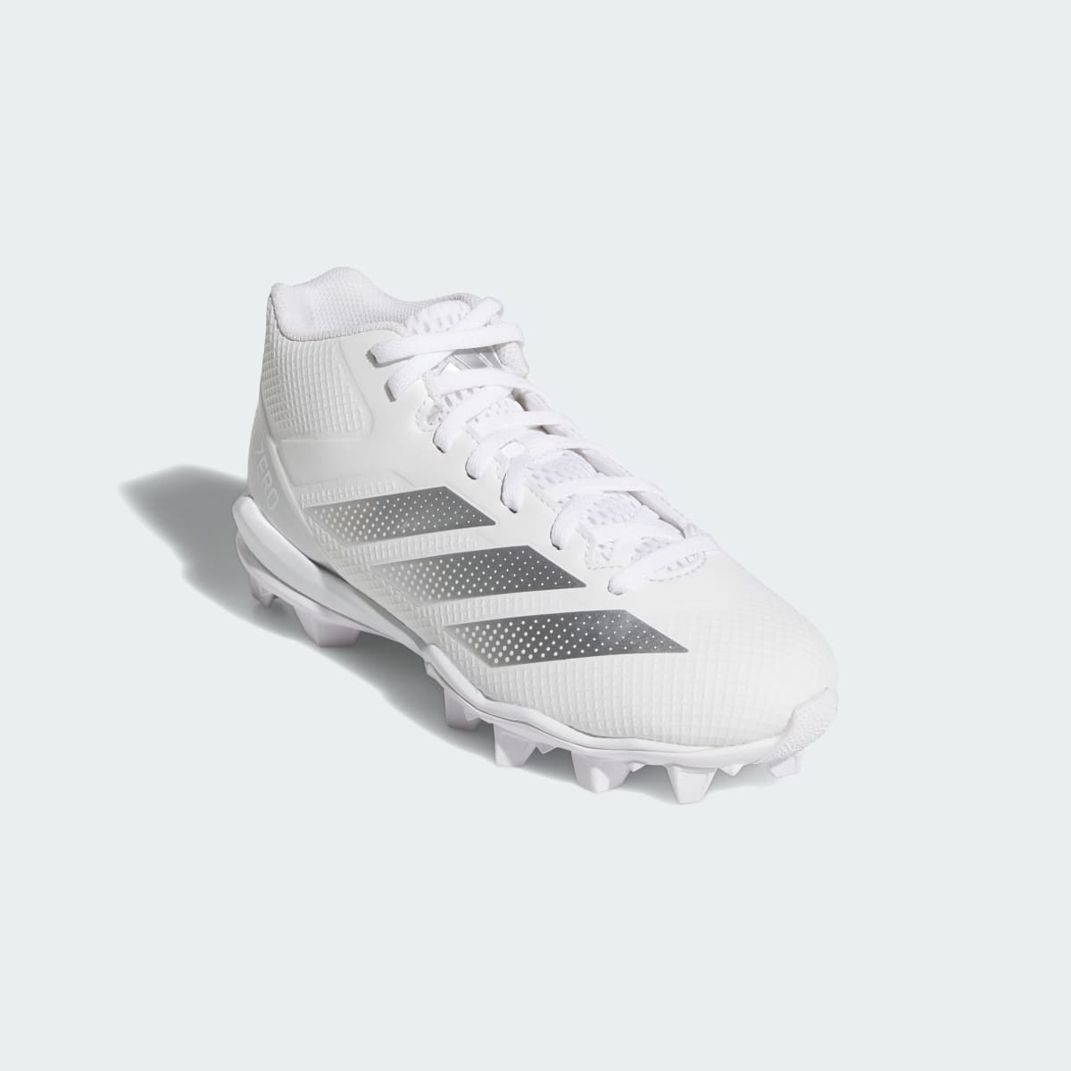 Adidas Kids' Adizero Impact.2 Molded Rubber Football Cleats Kids - Cloud White / Silver Metallic / Cloud White - Image 4